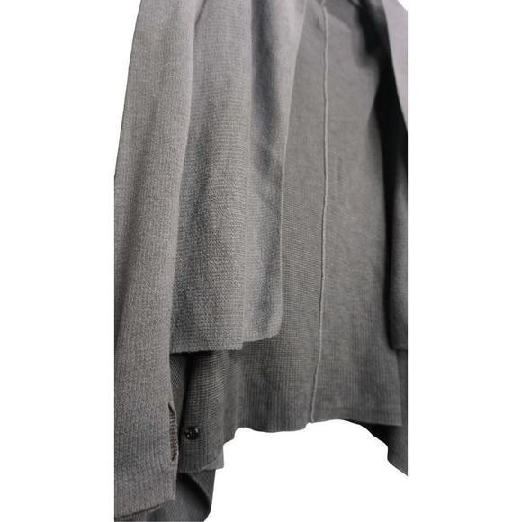 Lululemon 4 Gray Boolux Cashmere Angora Reflection Wrap‎ Cardigan Reversible Top - Picture 7 of 8